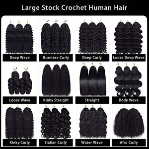 Extensiones de Cabello Humano con Nudos Invisibles Miracle Knots Feathers-Crochet, Extensiones de Cabello Humano con Nudos Pre-Enlazados, Trenzas Rizadas Pixie - Product Image 6