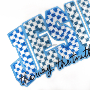 Patch brodé en chenille Jésus « Le Chemin, la Vérité, la Vie » – Applique thermocollante avec verset biblique chrétien - Product Image 2