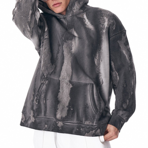 Felpa con Cappuccio Personalizzata in Cotone 100% - <span class=keywords><strong>Design</strong></span> Oversize Tie-Dye con Tasca, Taglie Grandi - Product Image 4
