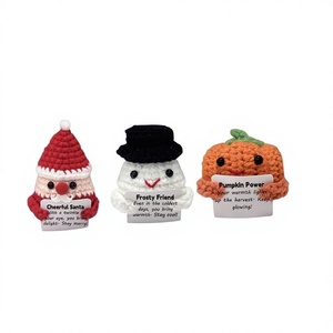 Los más vendidos de Navidad y Halloween: Muñecos de hilo de dibujos animados, calabazas tejidas a mano y de ganchillo, tarjetas de abrazo de energía positiva - Product Image 1