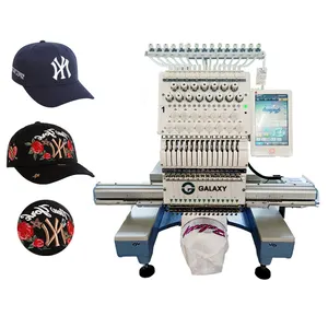 Single Head Easy Operating Noise Computer Hats Cap Embroidery Machine Dahao A15