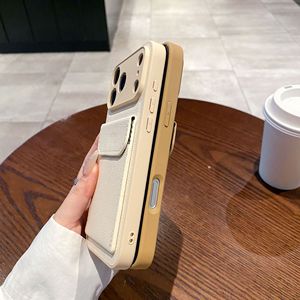 Custodia per <span class=keywords><strong>iPhone</strong></span> 17 Pro Max in Pelle PU Premium <span class=keywords><strong>Arancione</strong></span> con Porta Carte e Supporto, Motivo Lychee - Product Image 3
