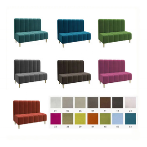 Elegante Luz de lujo muebles de restaurante de madera maciza juegos de café de metal comedor conjunto de sofás y sillas de tela para <span class=keywords><strong>restau</strong></span> - Product Image 5