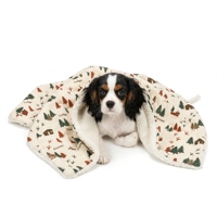 Fabricant OEM, vente en gros, couverture portable pour chats et chiens de 180 g, imprimée sur mesure, douce, chaude, légère, pliable, pour les voyages