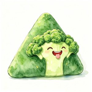Peluche de dumpling de arroz, peluche de brócoli, almohada triangular con forma de comida, juguete de zongzi vegetal, peluche del Festival del Barco Dragón, novedad - Product Image 2
