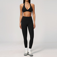 Nouvel ensemble de sport 2 pièces réversible et respirant grande taille pour la gym, tenue d'entraînement athlétique de haute qualité avec soutien-gorge de yoga