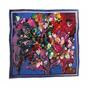 <span class=keywords><strong>Sciarpa</strong></span> Quadrata di Lusso da <span class=keywords><strong>Donna</strong></span> 100% Seta 90cm Stampa Digitale Multifunzionale per Uso Esterno YAYUGAO--Xiangman - Product Image 3