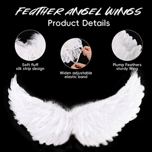Bianco angelo <span class=keywords><strong>ali</strong></span> <span class=keywords><strong>con</strong></span> fascia naturale <span class=keywords><strong>piume</strong></span> a buon mercato all'ingrosso per la decorazione di Halloween festa di carnevale di nozze - Product Image 6