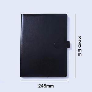 Portefeuille en cuir PU de taille de luxe Dossier de reprise d'affaires en similicuir pour documents Fente pour stylo - Product Image 4