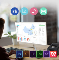 Desktop PC 21.5'' All-in-One Intel Core I3 I5 I7 Octa Cores 1920*1080 HD Graphics IPS LED Barebone Laptops DDR4 RAM Computer
