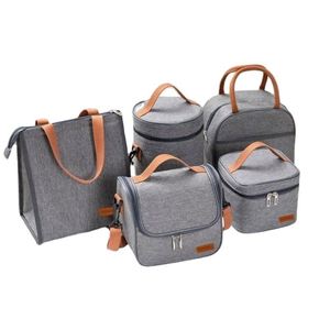 Bolsa Térmica Reutilizable Impermeable para Picnic, Ecológica, con Diseño de Letras Impresas, Bolsa para Almuerzo, Muestra Gratis Después de Consultar - Product Image 1
