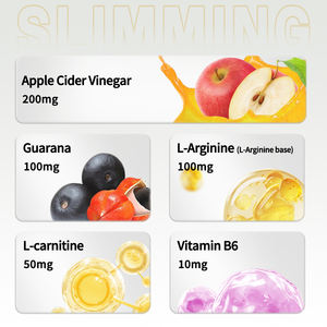 DHOP L-arginine Guarana Vinaigre de cidre de pomme L-carnitine Comprimés composés de vitamine B6 <span class=keywords><strong>pour</strong></span> brûler les graisses - Product Image 4