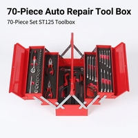 Boîte à outils professionnelle robuste avec cadre métallique et compartiments multiples pour le rangement et l'organisation des outils de réparation automobile