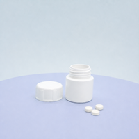 Flacon en plastique HDPE de 30 ml avec bouchon à visser résistant aux enfants pour le stockage de capsules médicinales