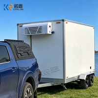 Remorque frigorifique électrique remorquable avec système de refroidissement par panneaux solaires, économe en énergie, pour stockage alimentaire mobile