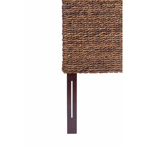 HMS testiera King Size marrone naturale e rustico tessuto foglia di Banana mobili da letto con Design curvo - Product Image 4
