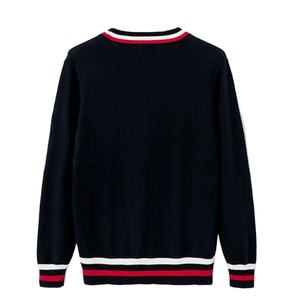 Chemise en tricot à manches longues et col en v unisexe, tricot décontracté, coupe Slim, Jersey, uniforme, tricot épais, <span class=keywords><strong>pull</strong></span> - Product Image 4