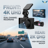 Cámara para Coche VIEVGUARB NX1 con Sensor G, Grabación en Bucle, Control por Aplicación, 4K 2K, Monitor de Estacionamiento, Pantalla IPS, Cámara Dual
