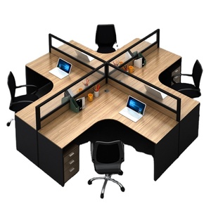 Trung Quốc Nhà Sản Xuất Hiện Đại Modular Nội Thất Văn Phòng Máy Trạm 2, 4, 6 Chỗ Ngồi Văn Phòng Máy Trạm Bàn Cho 2, 4, 6 Người - Product Image 5