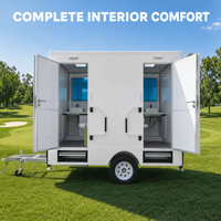 Système de toilettes portables conformes aux normes avec réservoir de déchets intégré pour écoles, hôpitaux, événements extérieurs, location de lieux de mariage, remorque WC mobile