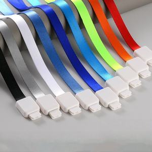 Lanière en polyester tressée avec logo personnalisé, impression sérigraphique, sangle de badge d'identification pour cadeaux promotionnels - Product Image 2