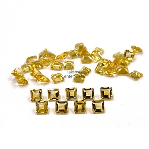 6mm Citrine Naturelle Coupe Carrée Pierres Précieuses À Facettes Pierre De Citrine De Haute Qualité Perles Calibrées pour La Fabrication De Bijoux De Grossiste - Product Image 1