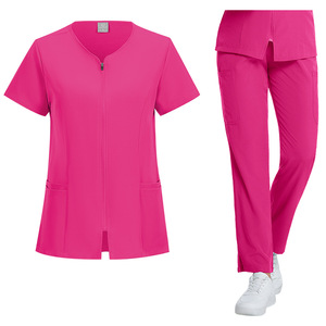 Tenues médicales <span class=keywords><strong>TikTok</strong></span> en tissu Dobby avec logo personnalisé, pantalons de travail unisexes pour hôpitaux, vêtements médicaux en polyester en stock - Product Image 1
