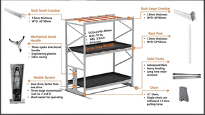 ระบบปลูกแนวตั้งแบบ2ชั้นชั้นชั้นวางสำหรับการทำฟาร์มในร่มที่เคลื่อนย้ายได้ - Product Image 4