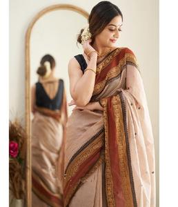 Sari Banarasi de Lujo, Sari Tradicional con Borde de Zari, Atuendo Étnico Elegante para Bodas, Fiestas y Celebraciones - Product Image 2
