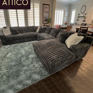 <span class=keywords><strong>Sofa</strong></span> kedap udara ukuran besar ganda <span class=keywords><strong>Sofa</strong></span> ruang tamu furnitur ruang tamu kursi malas kain Corduroy tempat tidur bioskop - Product Image 4