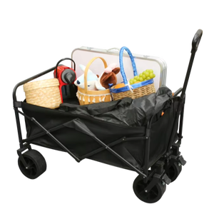 Chariot de <span class=keywords><strong>courses</strong></span> pliable portable à quatre roues en acier inoxydable étanche pour le camping et les outils de stand - Product Image 3