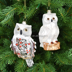 Adornos Navideños Personalizados Hechos a Mano de Alta Calidad, Bolas de Cristal con Diseño de Búho, Decoración Ecológica para el Hogar - Product Image 1