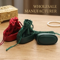 Pochette en velours organique blanc avec cordon de serrage, impression de logo personnalisé, réutilisable, pour bijoux, cadeaux, accessoires, sac anti-poussière