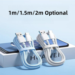 Câble USB Type C tressé en nylon à charge rapide 66W, 1m, 1,5m, 2m, 6A, cuivre pur, synchronisation haute vitesse, compatible caméra et <span class=keywords><strong>ordinateur</strong></span>, 12 mois - Product Image 5