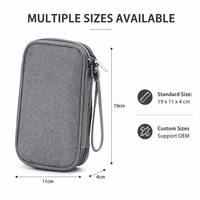 Sac de rangement pour appareils électroniques imperméable, étui de rangement pour câbles de voyage, pochette de rangement portable pour gadgets numériques, pour chargeur, batterie externe