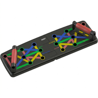 Plateforme d'entraînement pliable et réglable 9-en-1 en ABS durable avec bandes de résistance pour abdominaux et pompes à domicile