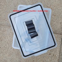 Boîte de transport rectangulaire transparente multifonctionnelle en plastique PP rigide, étanche et scellée, pour poissons vivants, à fixer sur voiture