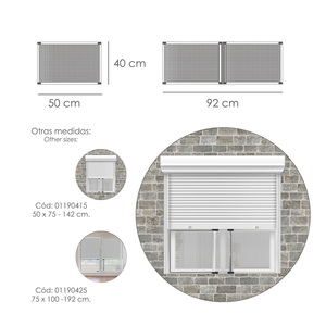 Zanzariera estensibile con telaio in alluminio 40 x 50/92 cm. - Product Image 2