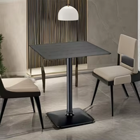 Table à manger pliante moderne en aluminium noir, design européen moderne, idéale pour appartement, salon, extérieur et hôtel – Nouvelle collection en promotion