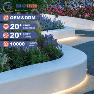 Banco de Hormigón para Plantar Árboles, Robusto y Duradero, Bancos de Piedra para Parques y Paisajismo, para Proyectos de Arquitectura Paisajística - Product Image 4
