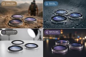 Protector de Lente de Cámara de Zafiro Superexplosión a Prueba de Golpes, Antirreflejos AR, Dureza 9H, 0.28mm para Phone 18 Pro Max - Product Image 4