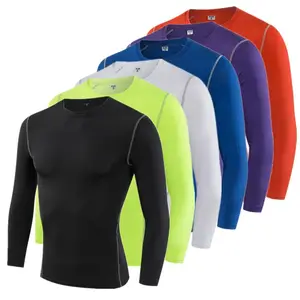 Fitness Lange Mouwen Sport Sneldrogende Kleding Compressie Kleding Voetbal Basketbal Running Dieptepunt Kleding Elastische Sw