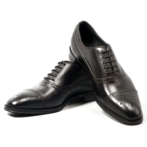 Chaussures Oxford Richelieu pour Homme en Cuir Véritable Marron, Façonnées à la Main, à Bout Carré, Cousu Goodyear, Style Brogue Britannique, Idéales pour Tenues Formelles et Professionnelles - Product Image 5