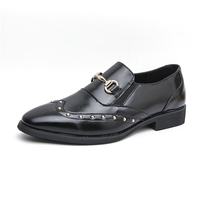 Chaussures pour hommes à boucle métallique à rivets, style mocassin, grandes tailles, support OEM/ODM