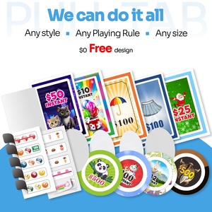 Impression numérique Hd de données <span class=keywords><strong>Jackpot</strong></span> personnalisé d'échantillon bas de quantité minimale de commande de conception libre de billets de jeu instantanés - Product Image 6