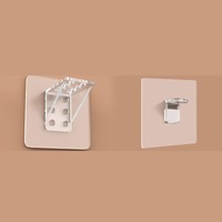 Support d'étagère adhésif K307 pour placard, support d'étagère adhésif sans perçage, chevilles en plastique adhésives, support de suspension pour cloison