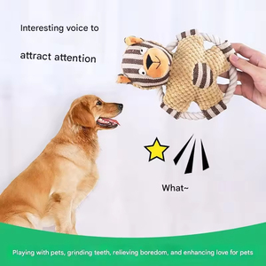 Juguete de Cuerda de Algodón para Perros, con Sonido, para Limpieza Dental, Consumo de Energía, Compañero de Juego, para Morder y Jugar Solo - Product Image 3