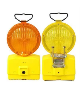 Vert jaune ambre rouge bleu alimenté par batterie LED Barrière de construction routière Sécurité routière Barricade Avertissement Clignotant - Product Image 1