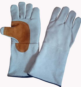 2023 dernière mode en gros vache fendu cuir gants de travail de protection sécurité cheminée gants de soudage pour la Protection des mains - Product Image 4