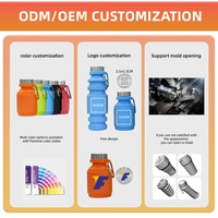 Botella Plegable de Silicona de Grado Alimenticio de 550 ml, a Prueba de Fugas, Libre de BPA, para Venta al por Mayor, con Logotipo Personalizado, MOQ 300